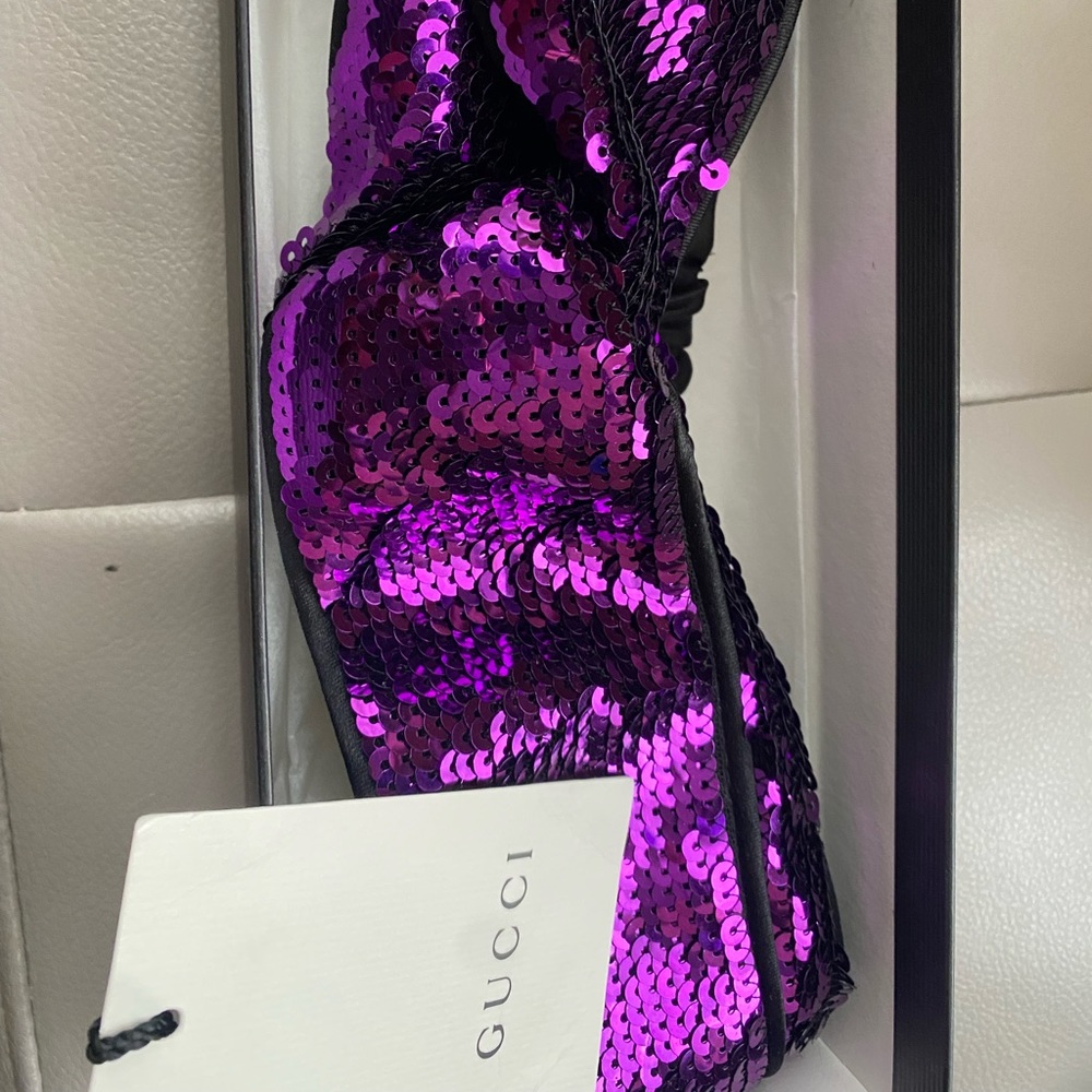GUCCI  Sequin Knot Headband w/ Tags